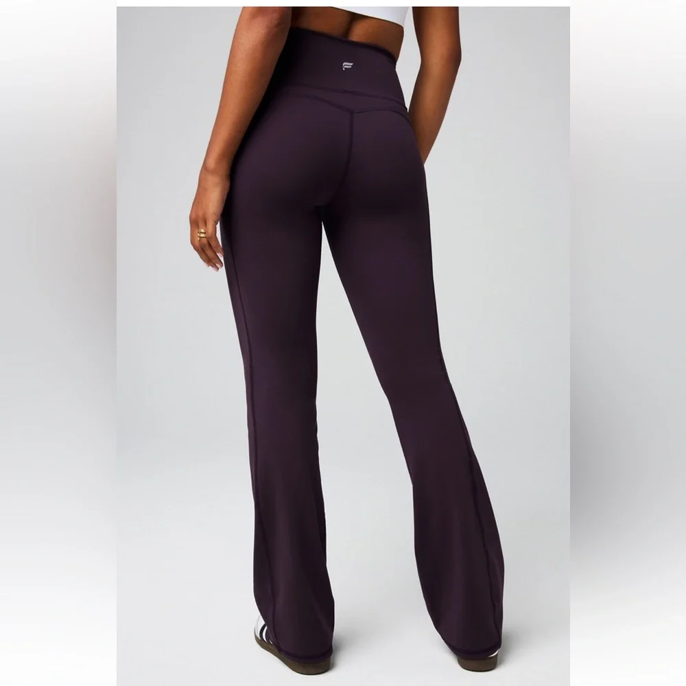 NWOT Fabletics Oasis Pureluxe High-Waisted Kick Flare - Deep Plum - Picture 2 of 6